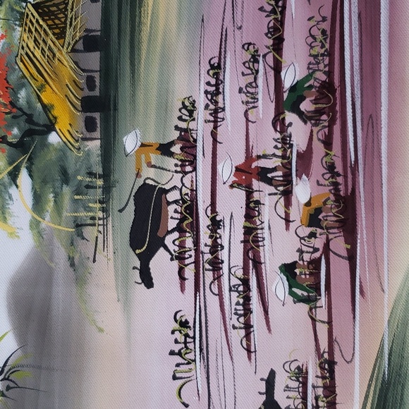 Vintage Asian Art signed - Picture 3 of 7